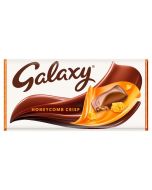Smooth Galaxy chocolate with crispy honeycomb pieces, similar to cinder toffee sweets