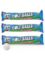 Minty bubblegum balls shaped like golf balls