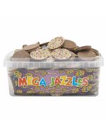 Pick and Mix Sweets - A full tub of Chocolate flavour candy disc sweets with sprinkles on top