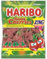 Haribo Fizzy cherry flavour jelly sweets with a sour fizzy coating