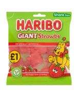A bag of retro sweets and children's favourite Haribo Giant Strawberries!
