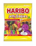 Haribo jelly sweets in the shape of jelly babies and fruit flavour sweets