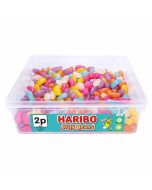 A bulk tub of Haribo Jelly beans