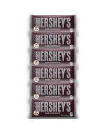 American Sweets - A pack of 6 Hersheys milk chocolate candy bars imported from America.