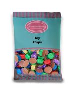 Icy Cups - 500g Bulk bag of retro colourful foil cups holding a delicious mixture of chocolate and hazelnut
