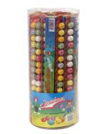 A full jar of 40 strips of bubblegum sweets, each with 16 bubblegum balls in