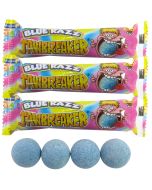 3 Packets of blue raspberry flavour jawbreakers gobstopper sweets