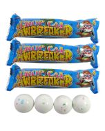3 packets of tropical flavour jawbreakers gobstopper sweets