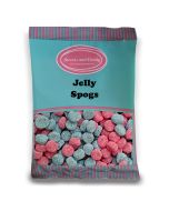 Jelly Spogs - 1Kg Bulk bag of retro aniseed flavour pink and blue jelly sweets
