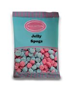 Jelly Spogs - 1Kg Bulk bag of retro aniseed flavour pink and blue jelly sweets
