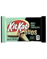 A mint and dark chocolate kit kat bar