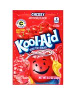 A sachet of Cherry Kool Aid, a drink powder imported from America.