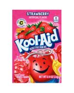 A sachet of Strawberry Kool Aid, a drink powder imported from America.