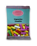 Liquorice Comfits - 1Kg Bulk bag of traditional liquorice sweets with a crunchy candy shell