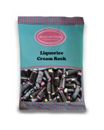 Liquorice Cream Rock - 1Kg Bulk bag of retro liquorice sweets with a fondant centre.