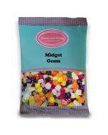 Midget Gems - 1Kg Bulk bag of retro fruit flavour, firm gummy sweets.