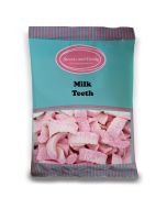 Milk Teeth - 800g Bulk bag of retro strawberry and vanilla flavour gummy sweets