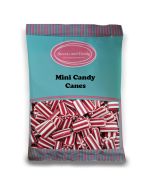 Mini Candy Canes - 1Kg Bulk bag of retro fruit flavour gummy and fondant sweets.