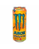 A 473ml can of American Monster Juice drink with an orange flavour.