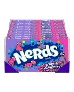 American Sweets - A full case of 12 boxes of Grape and strawberry flavour chewy Nerds sweets!