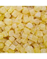 Pineapple Cubes - Retro pineapple flavour boiled sweets in a cube shape and coated in sugar