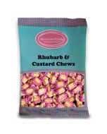 Retro Sweets - A bulk 1kg bag of Rhubarb and Custard flavour chews