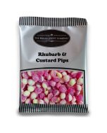 Rhubarb and Custard Pips - 1Kg Bulk bag of traditional small rhubarb and custard flavour boiled sweets