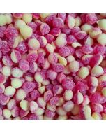 Rhubarb and Custard Pips 3kg - Retro rhubarb and custard flavour boiled sweets with a sugar coating!