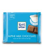 Ritter Sport Alpine Milk Chocolate - A special conching process gives this mixture of Alpine milk and cocoa its characteristic caramel and honey flavour.