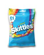 Tropical Skittles Candy with a burst of island flavours that include kiwi lime, banana berry, pineapple passionfruit, strawberry star fruit, and mango tangelo will take you there!