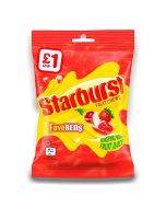 A bag of your favourite juicy red flavours of Starburst  including strawberry, fruit punch, watermelon, and cherry all in one pack.