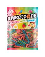Retro Sweets - A bulk 1kg bag of Sweetzone Rainbow Pencils sweets