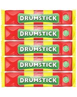 A pack of 7 Drumstick chew bars, vanilla and raspberry flavour chewy sweets