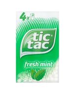 A pack of 4 tubs of fresh mint flavour Tic Tac sweets