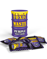 Toxic waste super sour candy sweets including grape, blackcurrant, blackberry, blueberry, and black cherry