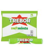 A pack of 4 rolls of peppermint flavour softmints sweets