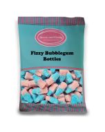 Vegan Fizzy Bubblegum Bottles - 1Kg Bulk bag of Vegan bubblegum flavour sweets, shaped like bottles with a fizzy coating!