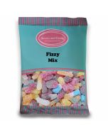 Vegan Fizzy Mix - 1Kg Bulk bag of assorted vegan fruit flavour fizzy sweets