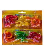 A pack of 2 fruit flavour jelly dragons