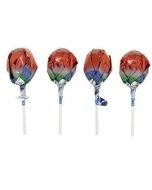 Watermelon flavour Vidal lollipops with a chewy bubblegum centre