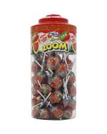 A full jar of watermelon flavour lollies with a bubblegum centre