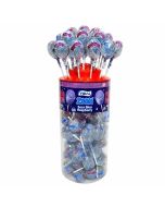 Vidal Giant sour blue raspberry flavour tongue painter lollies in a jar