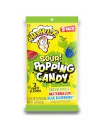 American Sweets - Warheads popping candy bags, includes 3 flavours - Green Apple, Watermelon, Blue Raspberry