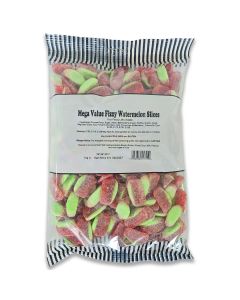 A bulk 1kg bag of fizzy blue raspberry slices