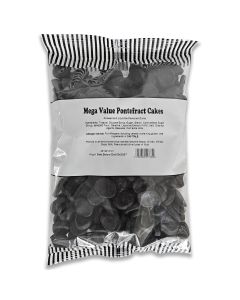 A Bulk 1Kg bag of liquorice pontefract cakes