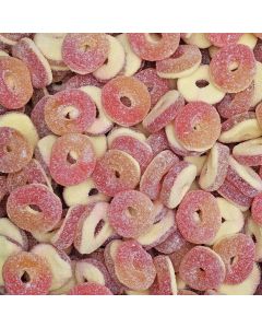 Retro Sweets - Fruity peach flavour sweets in the shape of rings