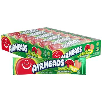 American Sweets - sour blue raspberry flavour chewy American candy bar.