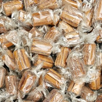 A 120g bag of  aniseed rock, chunks of traditional rock sweets with an aniseed flavour.