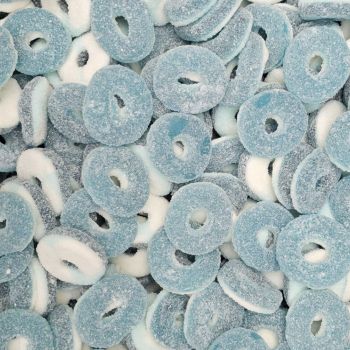 Retro Sweets - fizzy blue jelly sweets shaped like rings