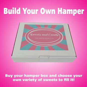 An empty sweets and candy hamper box for you to fill with your choice of sweets